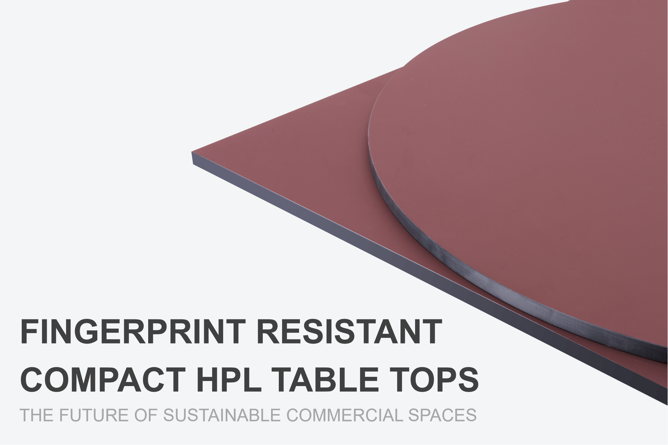 fingerprint resistant compact hpl table top