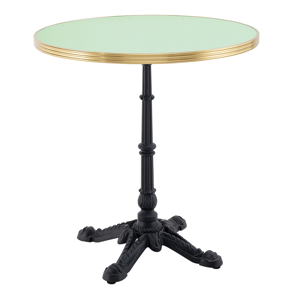 COMPACT HPL ROUND TABLE  WITH METAL EDGE