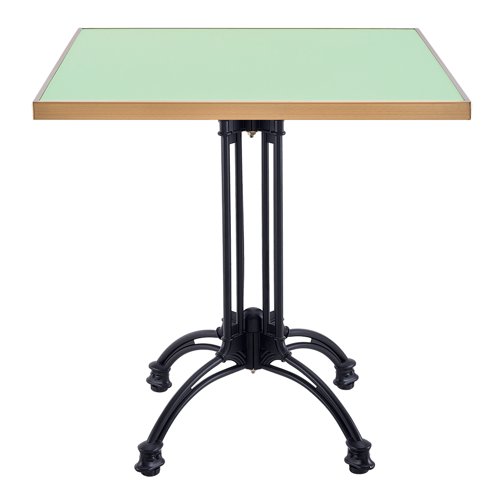 COMPACT HPL SQUARE TABLE  WITH METAL EDGE