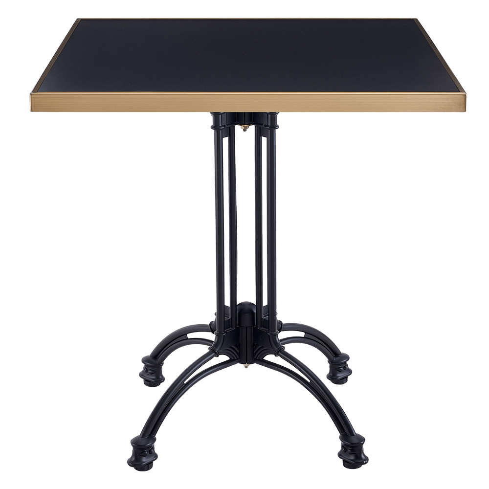 COMPACT HPL SQUARE TABLE  WITH METAL EDGE