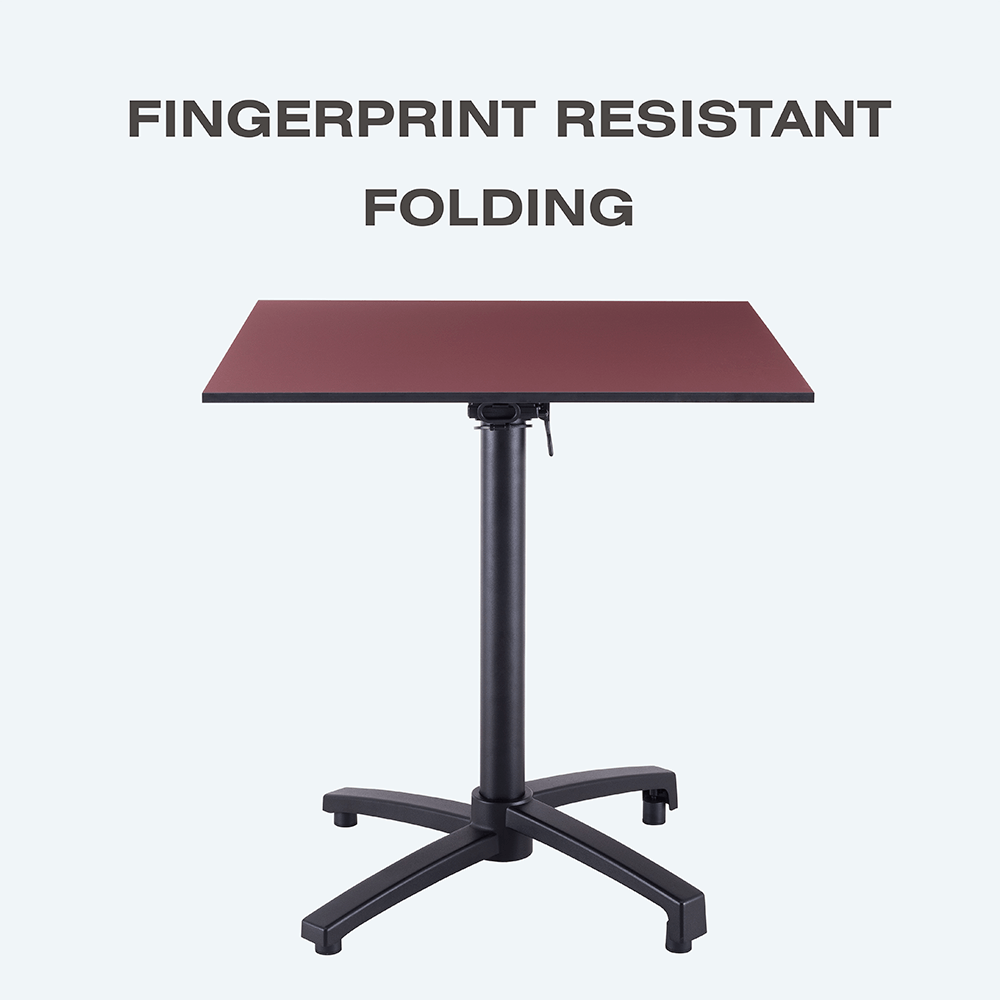 Square compact hpl table
