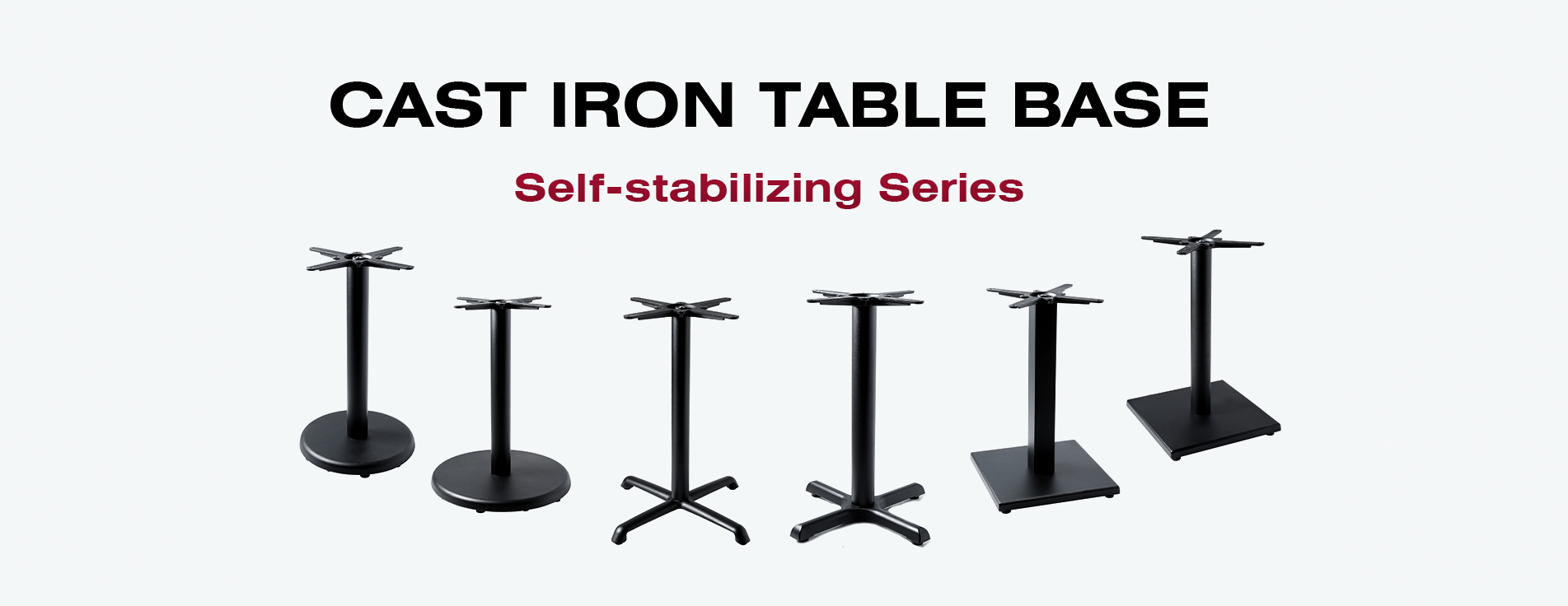 Self-stabilizing Cast Iron Table Base