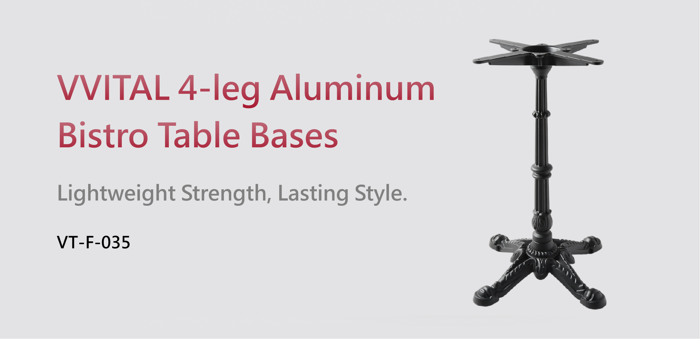 aluminum table base